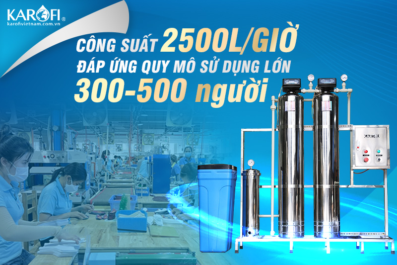 Hệ thống lọc nước tổng KTF-332I với công suất lọc lên tới 2500l/h